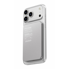 Batterie externe magnétique Ellietech PB326 – 5 000 mAh Gris PD20W sans fil
