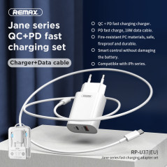 Chargeur rapide GaN Remax RP-U37 20W Lightning