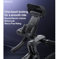 Support moto Yesido C331 étanche noir | Smarty