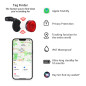 Réflecteur arrière de vélo Micflip – antivol compatible Apple AirTag Noir Réflecteur arrière de vélo Micflip – antivol compatible Apple AirTag Noir