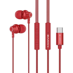 Écouteurs stéréo USB-C XSSIVE XSS-EP25R – Rouge