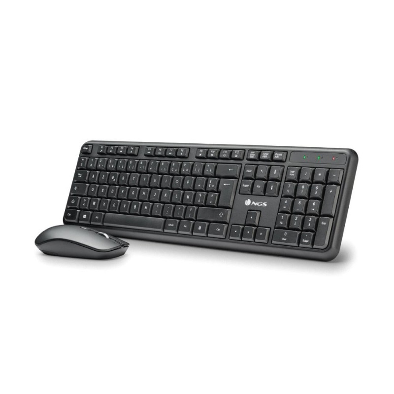 Ensemble clavier-souris NGS SerenityKitFrench – sans fil AZERTY, 12 touches multimédia Ensemble clavier-souris NGS SerenityKitFrench – sans fil AZERTY, 12 touches multimédia