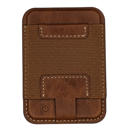 Portefeuille cuir 2-en-1 Micflip P064 – Compatible Apple Find My Marron