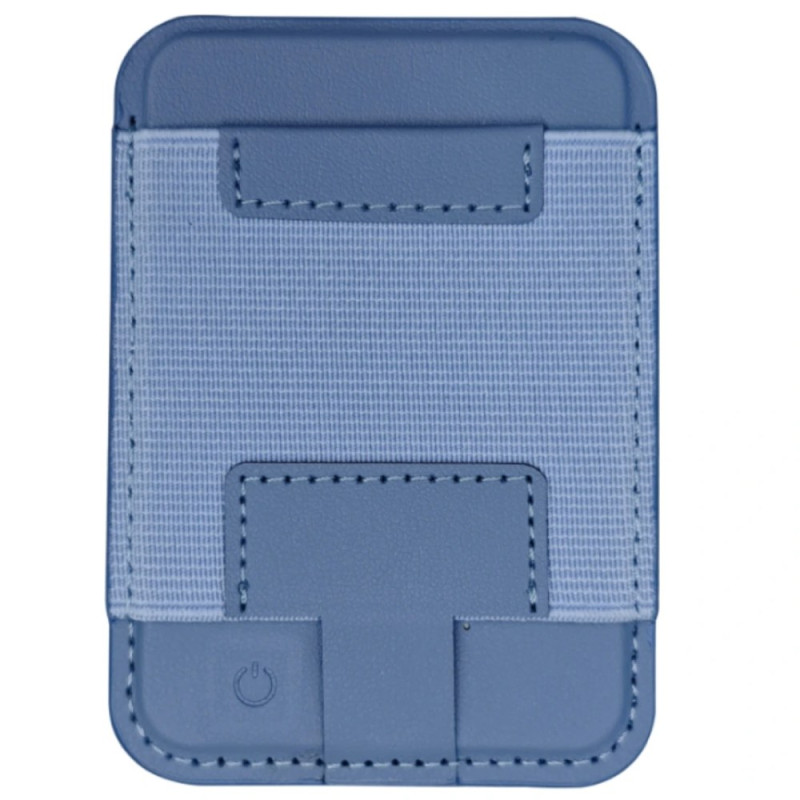 Portefeuille cuir 2-en-1 Micflip P064 – localisateur magnétique compatible Localiser d'Apple, Bleu