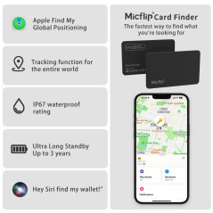 Localisateur Micflip P055 Apple Find My Noir | Smarty