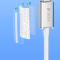 Câble Devia Extra Durability USB-C vers USB-C – nylon tressé 60W 3A 1,5 m Blanc, version d'exposition
