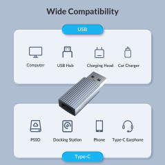 Adaptateur USB vers USB-C Orico AH-AC10 | Smarty