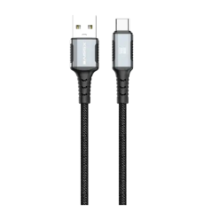 Câble tressé XSSIVE XSS-BR-AC-B – USB-A vers USB-C, 18 W, 1 m, noir