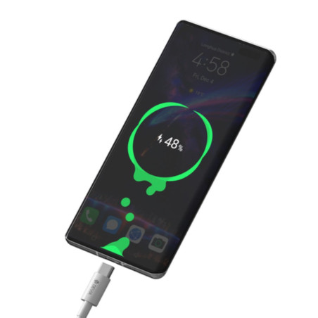 Câble USB-C vers Lightning Devia GRS – PD 27W 3A 1 m, Blanc