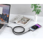 Câble de charge XSSIVE XSS-BRDIG1MCL – USB-C vers Lightning 1 m avec écran