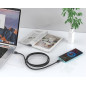 Câble de charge XSSIVE XSS-BRDIG1MCC – USB-C vers USB-C 1 m avec écran Câble de charge XSSIVE XSS-BRDIG1MCC – USB-C vers USB-C 1 m avec écran