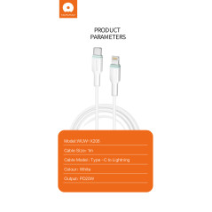 WUW X206 USB-C to Lightning Cable 20W | Smarty