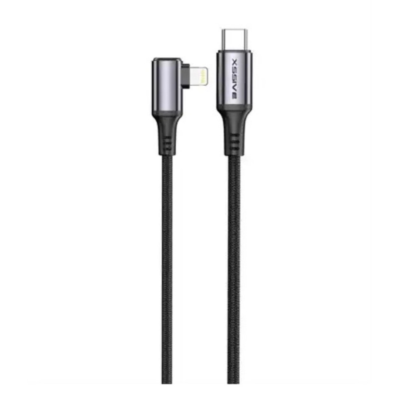 Braided Cable XSSIVE XSS-BR1MCL – USB-C to Lightning, 30W, 1m, 90°