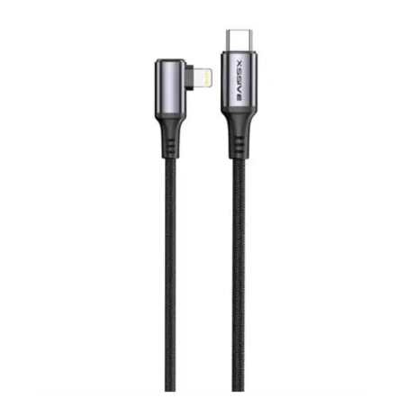 Câble tressé XSSIVE XSS-BR1MCL – USB-C vers Lightning, 30 W, 1 m, 90°
