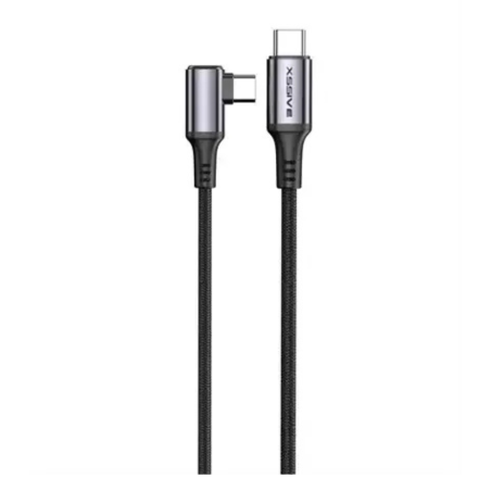Câble tressé XSSIVE XSS-BR1MCC – USB-C vers USB-C, 60 W, 1 m, 90°