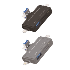 Lecteur de cartes 7-en-1 LinQ ID7967 – Type-C, USB, Lightning, TF, SD, Micro-USB