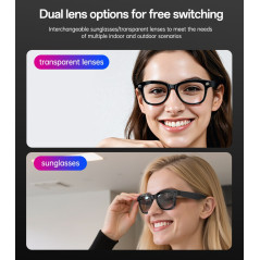 Lunettes connectées YESIDO IO42 caméra IA 8 MP