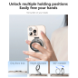 Phone Holder YESIDO C229 – foldable ring, dual-side, strong magnet, black