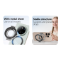 Phone Holder YESIDO C229 – foldable ring, dual-side, strong magnet, black