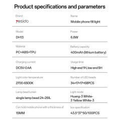 Yesido DH13 Portable LED Lamp White | Smarty