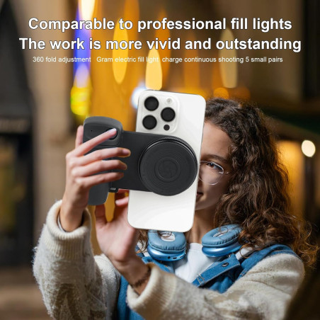 Stabilisateur selfie Bluetooth ECO – lumière d’appoint