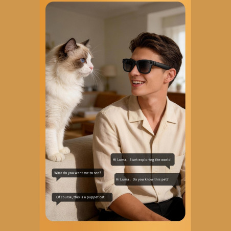 AI Smart Glasses ECO – 8MP Camera 8GB 1080p