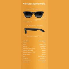 ECO AI Smart Glasses 8GB 8MP | Smarty Paris