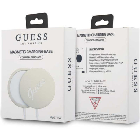 Chargeur sans fil Magsafe 15W USB-C Guess GUCBMSLRD - Doré —