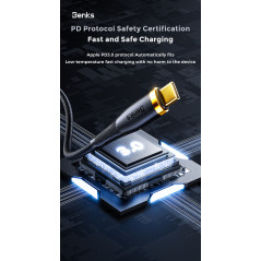 Câble USB-C Benks PowerWeave 100W blanc | Smarty