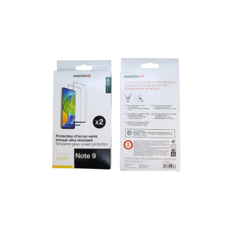 2 Pcs Verre Trempé ESSENTIELB pour Xiaomi Redmi Note 9 - Alimentation