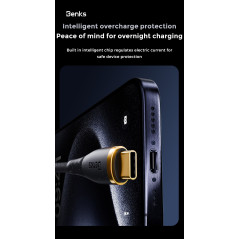 Câble USB-C Benks PowerWeave 100W blanc | Smarty