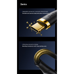 Câble USB-C Benks PowerWeave 100W blanc | Smarty