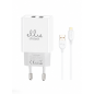 Dual USB Charger Kit Ellietech CD317 – 1m Lightning Cable White 5V/2.4A Dual USB Charger Kit Ellietech CD317 – 1m Lightning Cable White 5V/2.4A