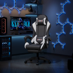 Chaise gaming ergonomique avec repose-pieds | Smarty
