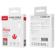 Adaptateur Lightning / Jack 3.5mm - D-power F7015 - Blanc - Alimentati