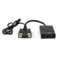 Adaptateur HDMI vers VGA – 25 cm Noir, audio + alimentation USB Adaptateur HDMI vers VGA – 25 cm Noir, audio + alimentation USB