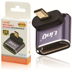 Converter LinQ HD9631 – HDMI 2.1 Female to Angled Mini HDMI Male