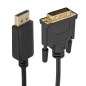 DisplayPort to DVI Cable with IC Chip – 1.8m DisplayPort to DVI Cable with IC Chip – 1.8m