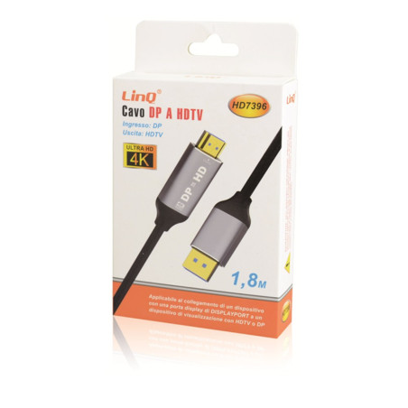 Cable LinQ HD7396 – DisplayPort to HDMI 1.8 m