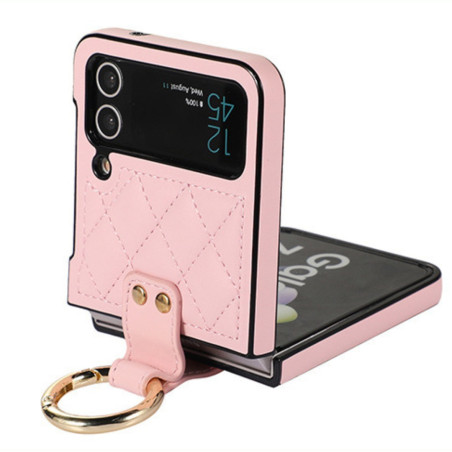 Coque de protection ECO pour Samsung Galaxy Z Flip 5 (F731) – Rose effet matelassé