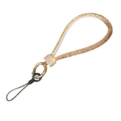 Collier téléphone strass or crochet métal | Smarty