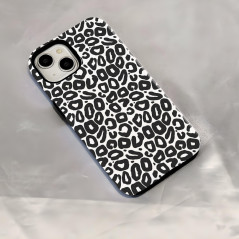Coque magnétique double couche ECO léopard noir | Smarty