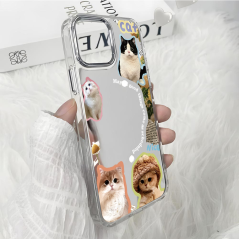 Coque silicone miroir ECO – Image de chat pour iPhone