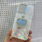 ECO iPhone Case – Pearlescent heart mirror, pearls and crown