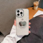 ECO iPhone Case – Pearlescent heart mirror, pearls and crown