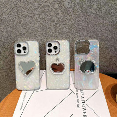 ECO pearlescent iPhone case heart mirror | Smarty
