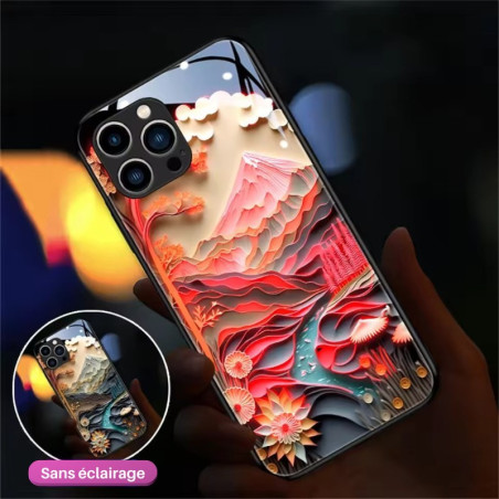 ECO Coque lumineuse iPhone – Mont Fuji origami