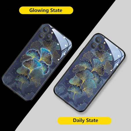 Coque lumineuse iPhone – Feuille de ginkgo Flash LED
