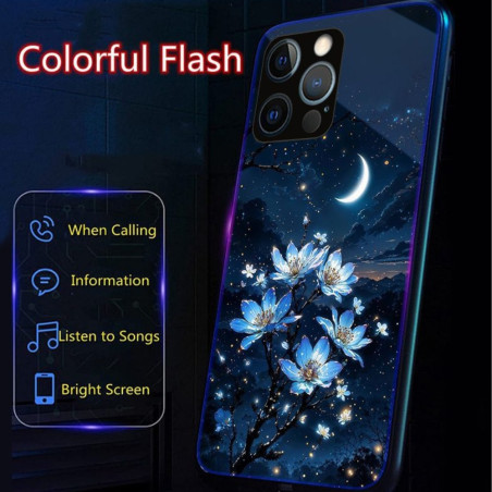 ECO Coque lumineuse pour iPhone – Fleur de nuit