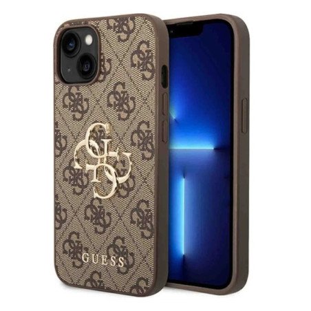 iPhone Case Guess GUHCP 4GMGBR Grand Metal Logo – Brown